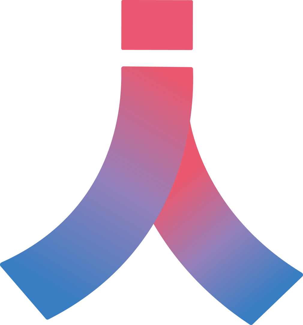 人の形をしたカラフルなロゴマーク